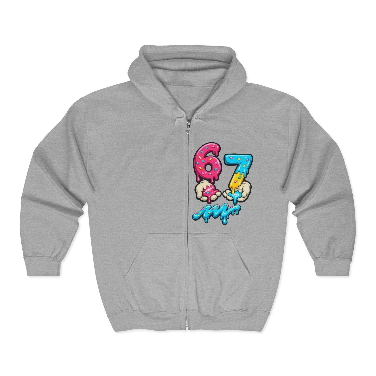 Drippy Donut 6-7 | Full-Zip Hoodie Sweatshirt