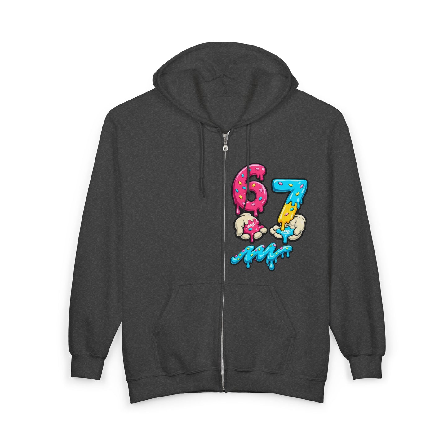 Drippy Donut 6-7 | Full-Zip Hoodie Sweatshirt