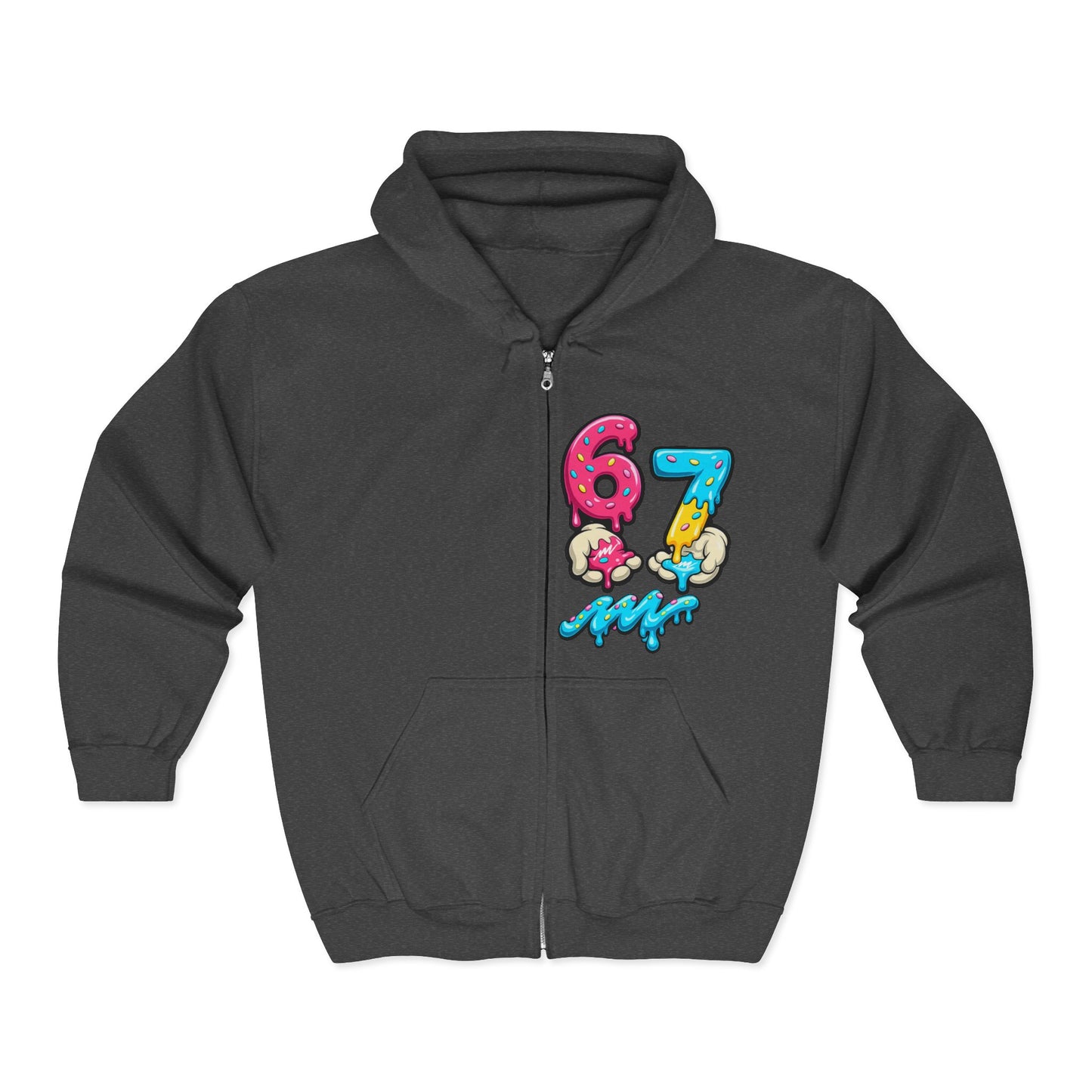 Drippy Donut 6-7 | Full-Zip Hoodie Sweatshirt