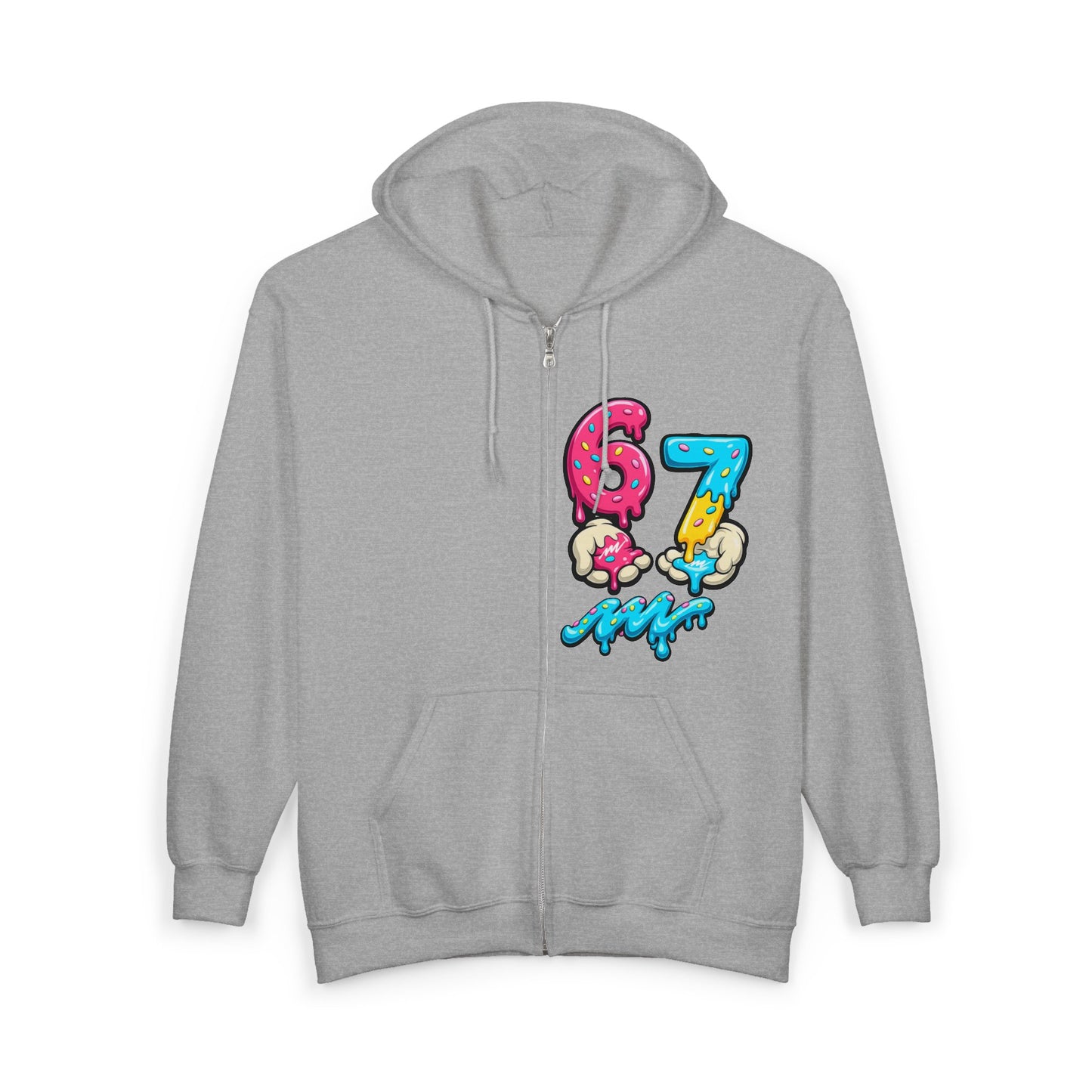 Drippy Donut 6-7 | Full-Zip Hoodie Sweatshirt